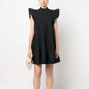 Sea New York Steph Smocked Cotton Mini Dress